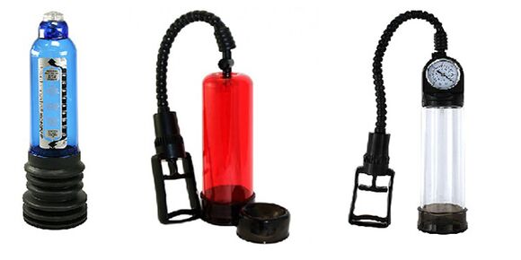 Erinevat tüüpi pumbad, mis suurendavad peenise suurust